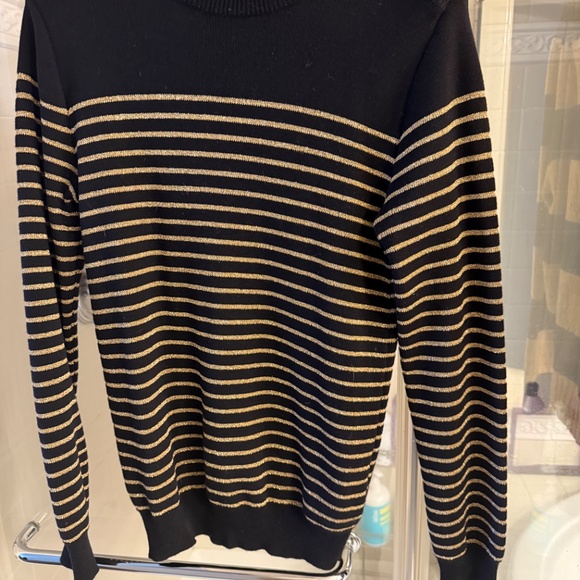 Balmain Striped Sweater with Metallic Buttons L - Picture 2 of 7